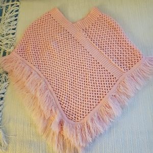 XS Girls pretty pink shawl or cape